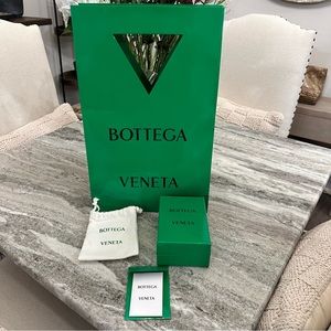 Bottega Veneta box, shopping bag, and small dust bag